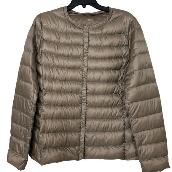 Uniqlo Brown Tan Ultra Light Compact Down Coat  XL Neutral Winter - Picture 1 of 11